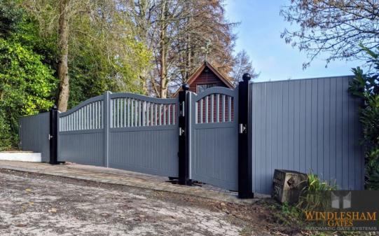 Accoya Swing Gates and Panelling and Pedestrian Gate Alton