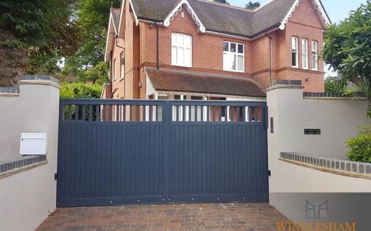 Wooden SLiding Electric Gate with Access Control
