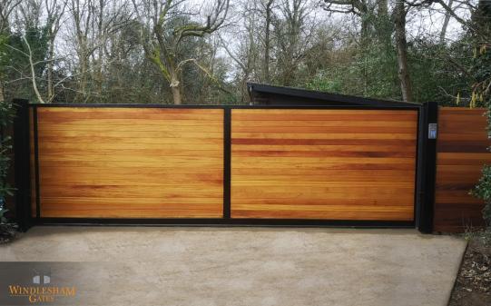 Iroko Sliding Gate in Couldson