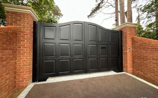 Panelled Wooden Electric Gate