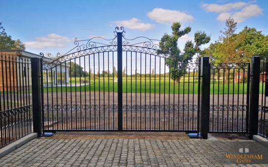 Bespoke set of steel swing gates 